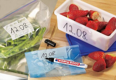 edding 8000 freeze marker - black - 1 frost-resistant marker - round nib 1 mm - for labelling freezer bags and freezer containers - ideal for cold stores, laboratories, Tupperware, freezers. in Saudi Arabia