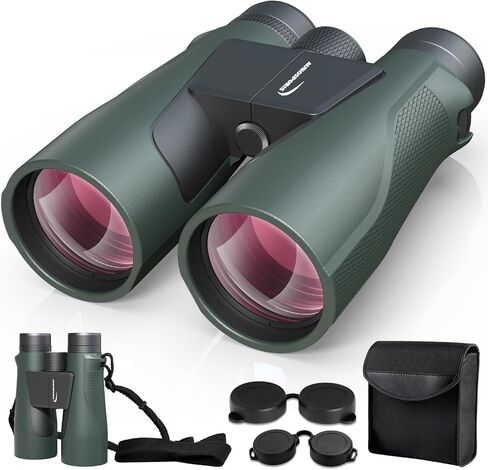 Aurosports 10X25 Compact Binoculars for Adults - Large View High Powered Binoculars for Kids Bird Watching - Easy Focus HD Binoculars Lightweight Binocular for Sports Hunting in Kuwait