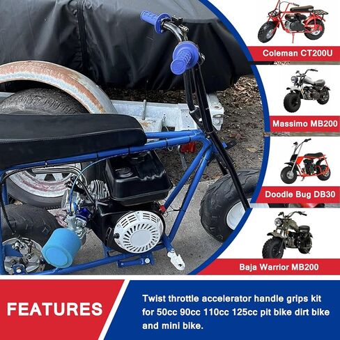 22mm Throttle Cable Grips Assembly for 110cc 125cc SSR Coolster Apollo CRF50 Roketa Pit Dirt Bike Coleman CT100U CC100X CT200U BT200X Motovox MBX10 MBX11 MBX12 Baja Doodle Bug DB30 Mini Bike Red in Saudi Arabia