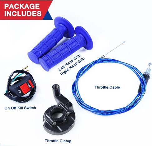 22mm Throttle Cable Grips Assembly for 110cc 125cc SSR Coolster Apollo CRF50 Roketa Pit Dirt Bike Coleman CT100U CC100X CT200U BT200X Motovox MBX10 MBX11 MBX12 Baja Doodle Bug DB30 Mini Bike Red in Saudi Arabia