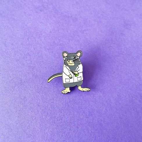 Dr's gift Science Mouse Pins Brooch Lab Rat Doctor Pin Lapel Backpacks Badge Fun Biology Jewelry Gifts for Scientists Teachers Animal Researchers in Saudi Arabia
