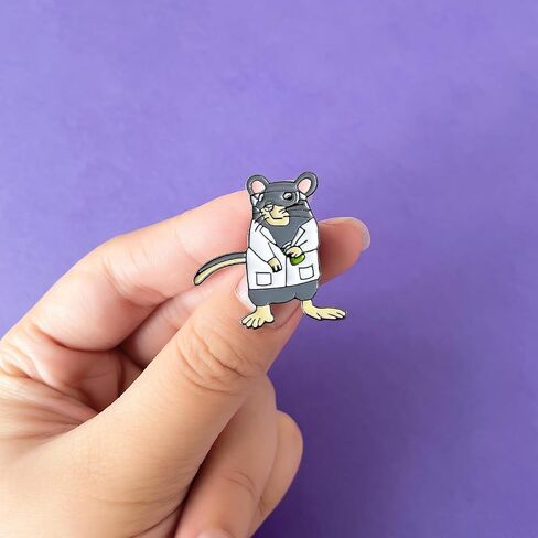 Dr's gift Science Mouse Pins Brooch Lab Rat Doctor Pin Lapel Backpacks Badge Fun Biology Jewelry Gifts for Scientists Teachers Animal Researchers in Saudi Arabia