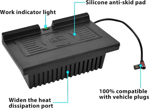 لوحة شحن لاسلكية لسيارة Ford F150 18-23، لوحة شحن لاسلكية لوحدة التحكم المركزية للهواتف الذكية لملحقات Ford F-150 2018-2023 in Saudi Arabia