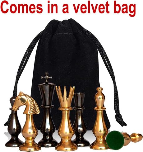 StonKraft Brass Chess Pieces Coins Pawns Chessmen - Copper Metal Chess Pieces in Kuwait