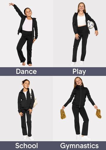 STRETCH IS COMFORT Girl’s Cadet Jacket and Jogger Sweatsuit Set | Child 4-16 in Kuwait