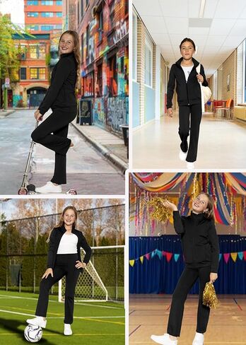 STRETCH IS COMFORT Girl’s Cadet Jacket and Jogger Sweatsuit Set | Child 4-16 in Kuwait