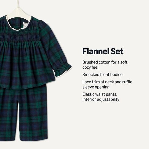 Amazon Essentials x Sofia Grainge Toddlers and Baby Girls' Long Sleeve Flannel Set in Saudi Arabia
