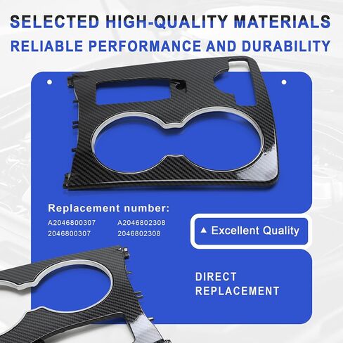 A2046800307 A2046802308 Center Console Cup Holder Trim Cover Compatible with Mercedes-Benz C180 C200 C220 C230 C250 C280 C300 C350 E250 E300 E350 C207 S204 W204(Beige) in Saudi Arabia