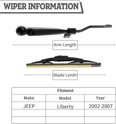 HODEE Rear Wiper Arm Blade Nut Set Replacement for Jeep Liberty 2008-2012,SUV Vehicles,Rear Wiper Cover Accessories Assembly,Wiper Cap Set for Back Windshield Window,OE:68034341AD in Saudi Arabia