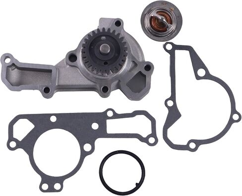 Water Pump + Thermostat Compatible with John Deere Tractors Front Mowers Gators 6x4 425 445 325 335 345 F725 F911 GX325 GX345 Kawasaki FD661 FD611 FD620 FD620V FD620D in Saudi Arabia