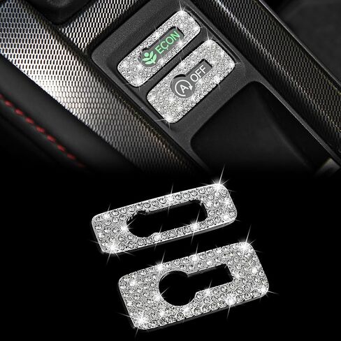 TOMALL Bling Accessories Compatible with Honda Accord 11th 2024 2025 for Civic Automatic Start/Stop and Energy Saving Button Cover Crystal Centre Console Gear Panel Button Cover Trims for Car (2pcs) in Saudi Arabia