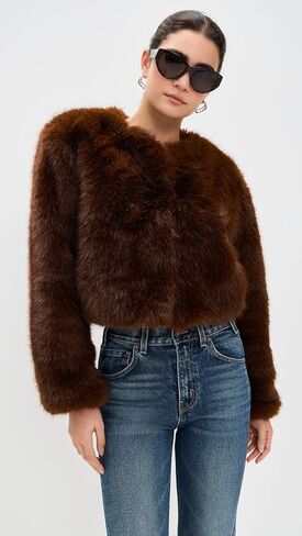 [BLANKNYC] womens Faux Fur Jacket in Saudi Arabia