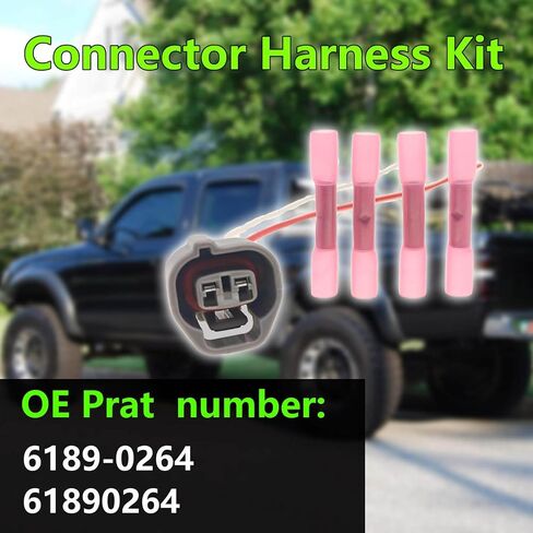 1pcs Side Marker Light Connector 2-Way 6189-0264， Fit for Toyota Tacoma 2002 2003 2004, Harness Plug Pigtail Replace 6189-0264 61890264 in Saudi Arabia