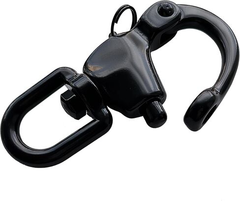 316 Stainless Steel Swivel Eye Snap Shackle, 124mm(4.88") Quick Release Shackle, Sailing Rigging, SCBA Mask Clip, Spinnaker Halyard Shackle, Silver in Saudi Arabia