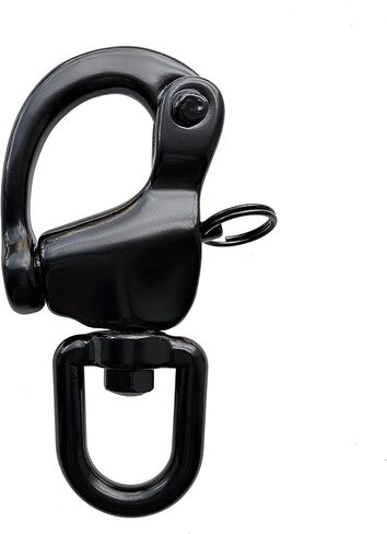 316 Stainless Steel Swivel Eye Snap Shackle, 124mm(4.88") Quick Release Shackle, Sailing Rigging, SCBA Mask Clip, Spinnaker Halyard Shackle, Silver in Saudi Arabia