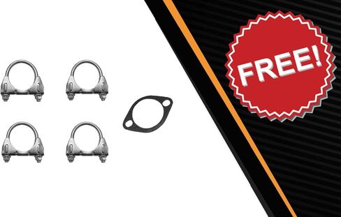 Northeastern Exhaust | Stainless Steel - EPA-Approved Catalytic, Resonator, Intermediate Pipe, Muffler Exhaust System Kit Compatible for Chevrolet Trax 2015-2019 1.4L - Includes Clamp & Gasket in Saudi Arabia