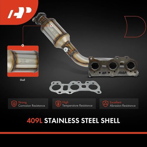 A-Premium Front Right Exhaust Manifold Catalytic Converter with Gasket Kit Direct-Fit Compatible with Toyota Tacoma 2012 2013 2014 2015 4.0L, E.P.A. Compliant in Saudi Arabia