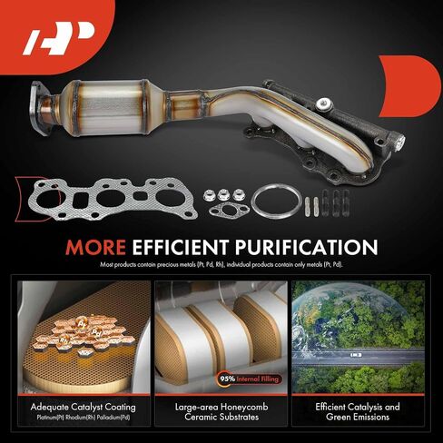A-Premium Front Right Exhaust Manifold Catalytic Converter with Gasket Kit Direct-Fit Compatible with Toyota Tacoma 2012 2013 2014 2015 4.0L, E.P.A. Compliant in Saudi Arabia