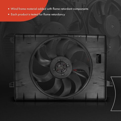 A-Premium Engine Radiator Cooling Fan Assembly with Brushless Motor Compatible with Select Chrysler Models - Pacifica 2017-2022, Voyager 2020-2022, 3.6L - Replace# 68232442AB in Saudi Arabia