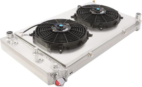  Jecoupoon 4 Row Full Aluminum Radiator Fan Shroud Compatible with Chevelle Malibu Blazer Jimmy El Camino 1968-1980 Replace CU161 CC161 161 in Saudi Arabia