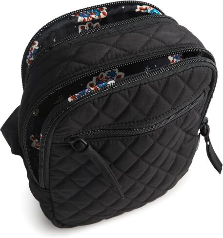 Vera Bradley Premium Cotton Sullivan Crossbody Bag, Moonless Night in Saudi Arabia