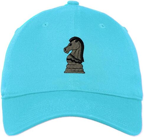 Custom Soft Baseball Cap Chess Knight Embroidery Chess Chess Knight Twill Cotton Dad Hats for Men & Women in Saudi Arabia