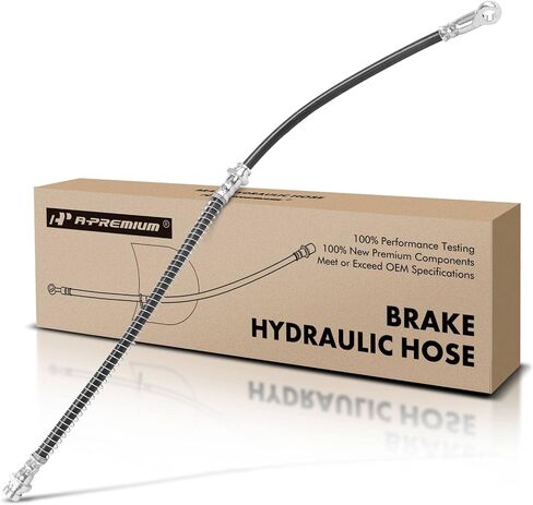 A-Premium Front Driver or Passenger Brake Hydraulic Hose Compatible with Select Mitsubishi Models - Outlander 2003-2004 - Replace# MR961236 in Saudi Arabia