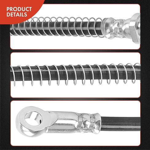 A-Premium Front Driver or Passenger Brake Hydraulic Hose Compatible with Select Mitsubishi Models - Outlander 2003-2004 - Replace# MR961236 in Saudi Arabia