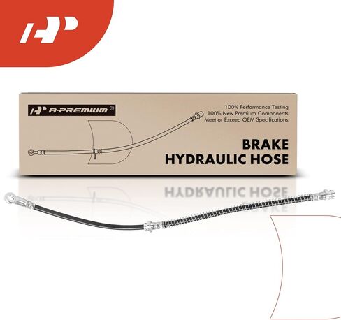 A-Premium Front Driver or Passenger Brake Hydraulic Hose Compatible with Select Mitsubishi Models - Outlander 2003-2004 - Replace# MR961236 in Saudi Arabia