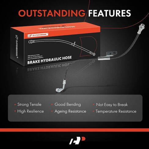 A-Premium Front Passenger Side Brake Hydraulic Hose Compatible with Chevrolet and GMC Models - Express 1500 2500 1996-2002, Savana 1500 2500 1996-2002 - Replace# 22163398 in Saudi Arabia