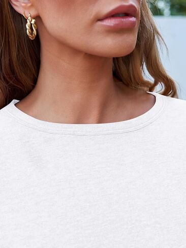 Womens Long Sleeve T Shirts Basic Casual Loose Fit Tops Fall Fashion 2025 Crew Neck Outfits in Saudi Arabia