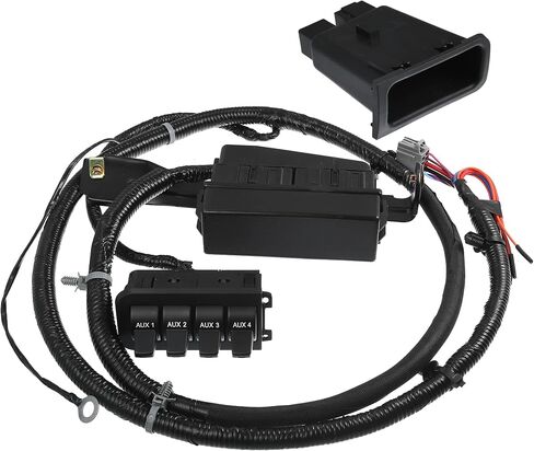 X AUTOHAUX in-Dash Auxiliary Upfitter Switch Panel Kit for Ford F250 F350 F450 F550 Super Duty 2005 2006 2007 5C3Z-14A303-AA 5C3T-14A303-AJ Switch Box Wire Harness Wiring Jumper Kit Black in Saudi Arabia