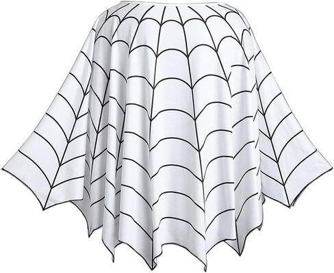 Women's Halloween Costumes Spider Web Poncho Shawl Cape Rave Party Cosplay Tops Blouse in Saudi Arabia