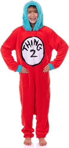 Dr. Seuss Thing 1 & Thing 2 Character Kigurumi Costume Union Suit Pajama Loungewear in Saudi Arabia