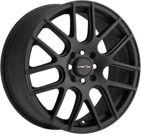 Vision 426 Cross 16x7 5x112 +38 ملم حافة عجلة سوداء غير لامعة مقاس 16 بوصة in Saudi Arabia