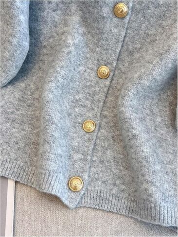 GORGLITTER Women's Short Sleeve Cardigan Sweater Trendy Fall 2025 Dressy Cute Button Up Lightweight Cable Knit Cardigan in Saudi Arabia