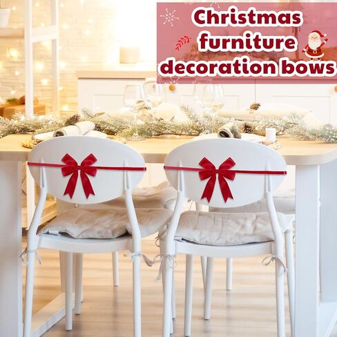 24 Pieces Christmas Stretch Loops with Bows Elastic Gift Bow Stretch Bows for Gifts Christmas Elastic Ribbon Crafts for Christmas Gift Boxes Wrapping Party Favors(Red, 20-24 Inch) in Saudi Arabia