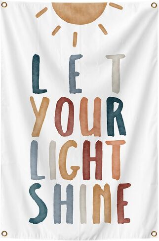Let Your Light Shine Christian Wall Art Posters Tapestry 2x3 Ft Aesthetic Poster for Teen Boys Girls Bedroom and College Dorm Wall Decor Gifts in Saudi Arabia