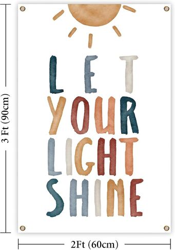 Let Your Light Shine Christian Wall Art Posters Tapestry 2x3 Ft Aesthetic Poster for Teen Boys Girls Bedroom and College Dorm Wall Decor Gifts in Saudi Arabia
