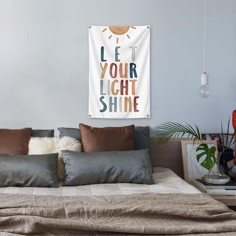 Let Your Light Shine Christian Wall Art Posters Tapestry 2x3 Ft Aesthetic Poster for Teen Boys Girls Bedroom and College Dorm Wall Decor Gifts in Saudi Arabia