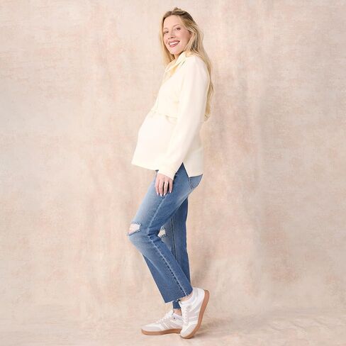 Motherhood Maternity Women's Long Sleeve Funnel Neck Nursing Pullover Pregnancy Sweatshirt for Breastfeeding in Saudi Arabia