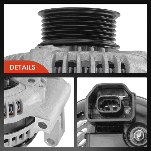 A-Premium Alternator Compatible with Chevrolet Impala 2006 2009-2011, Monte Carlo 2006, 12V 150A 6-Groove Pulley Clockwise in Saudi Arabia