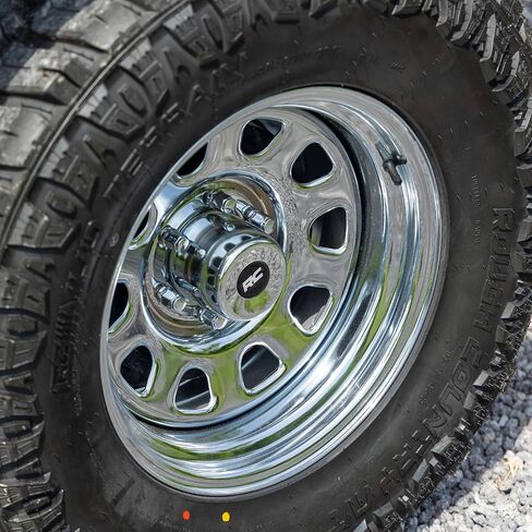 Rough Country Chrome Wheel | 17x9 | 6x5.5 | 4.25 Bore | -12 (17 x 9. inches /6 x 5 inches, -12 mm Offset) in Saudi Arabia