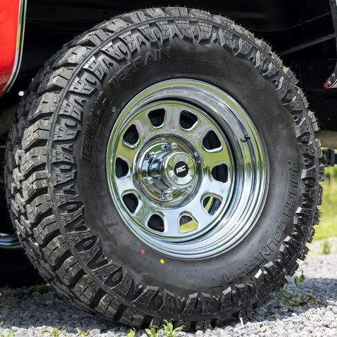Rough Country Chrome Wheel | 17x9 | 6x5.5 | 4.25 Bore | -12 (17 x 9. inches /6 x 5 inches, -12 mm Offset) in Saudi Arabia