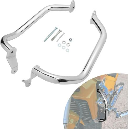 ECOTRIC Highway Crash Bar Compatible with 2006-2023 Suzuki Boulevard M109R Limited Edition Boss Intruder M1800R VZR1800 Engine Guard Silver Chrome in Saudi Arabia