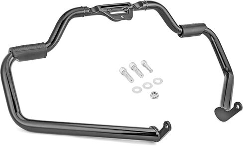 Wsays Engine Guard Front Highway Crash Bars Mustache Compatible with Harley Softail Fat Boy Street Bob Breakout Fat Bob Low Rider 2018-2025, Chrome in Saudi Arabia