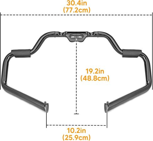 Wsays Engine Guard Front Highway Crash Bars Mustache Compatible with Harley Softail Fat Boy Street Bob Breakout Fat Bob Low Rider 2018-2025, Chrome in Saudi Arabia