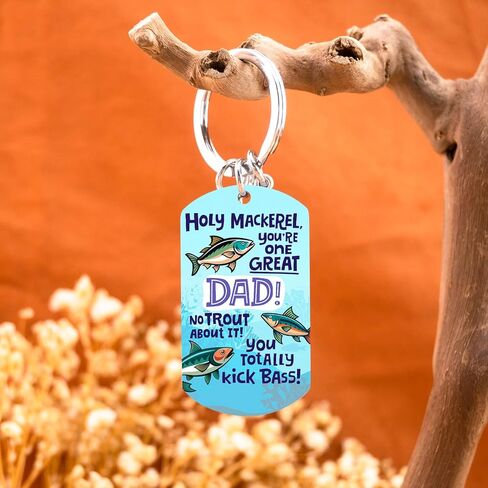سلسلة مفاتيح صيد السمك للأب، هدايا صياد مضحكة للزوج، الجد، هدايا عيد الأب للرجال، هدية عيد الميلاد، هدية الكريسماس، إكسسوارات لمحبي الصيد، أفضل هدية للأب الصياد من ابنة الابن in Kuwait
