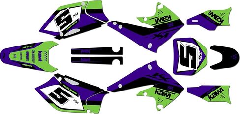 Graphics Kit for Kawasaki KX250F (2004-2005) Venom Series Green Gray 9 Mil-Dirt bike Custom Racing Graphics Decals Stickers Kit, no-plastics in Saudi Arabia