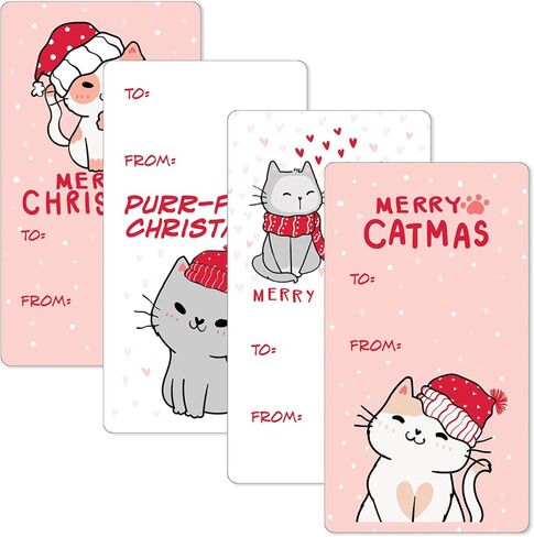 Santa Paws Christmas Gift Tags, Peel and Stick Christmas Gift Tags, 75 Count Merry Woofmas Pet Holiday Gift Wrap Tags in Saudi Arabia